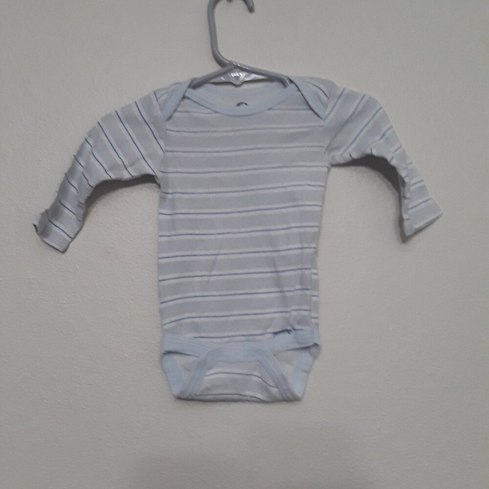 Gerber Blue and White Striped Bodysuit